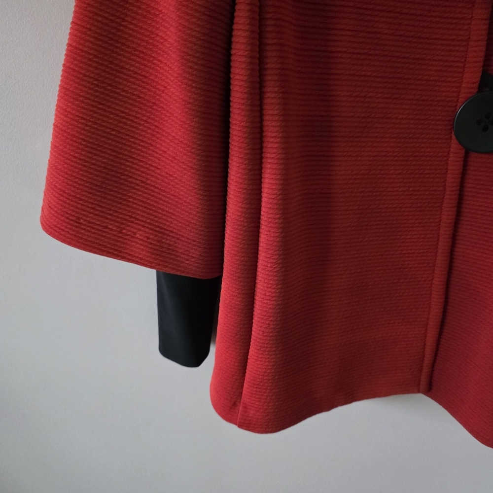 Joseph Ribkoff 10 Modern Contemporary Abstract Ribbed Pique Knit Swing Blazer - Picture 8 of 15